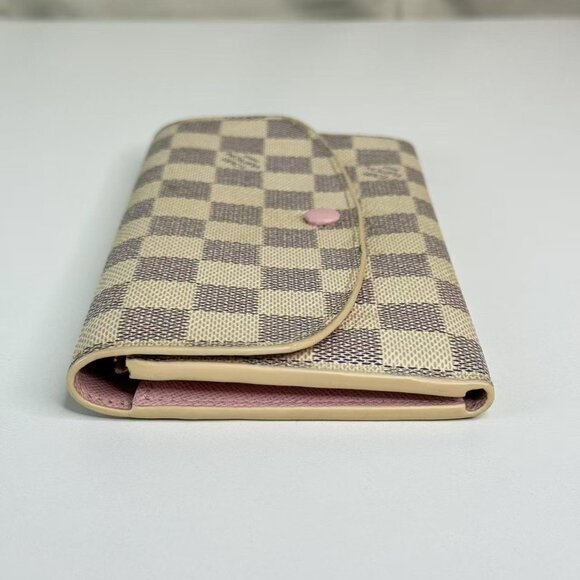 Louis Vuitton Emilie Wallet Damier Azur with Pink Interior - Picture 4 of 7